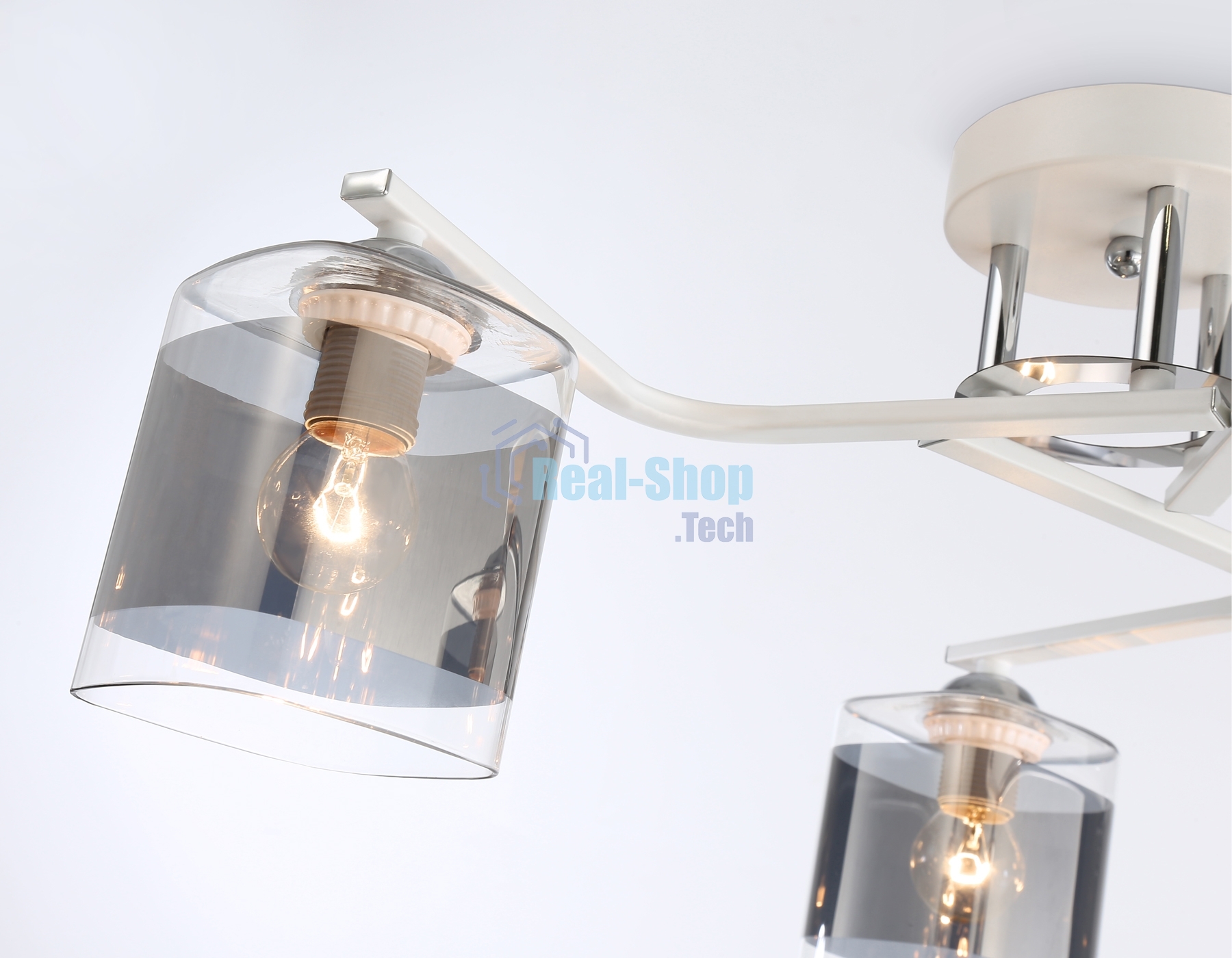 Светильник Ambrella light TR303217/3 WH/CH/SM белый/хром/дымчатый E27*3 max 60W D540*250