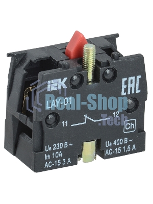 Блок контактный 1р для LAY5 IEK BDK11