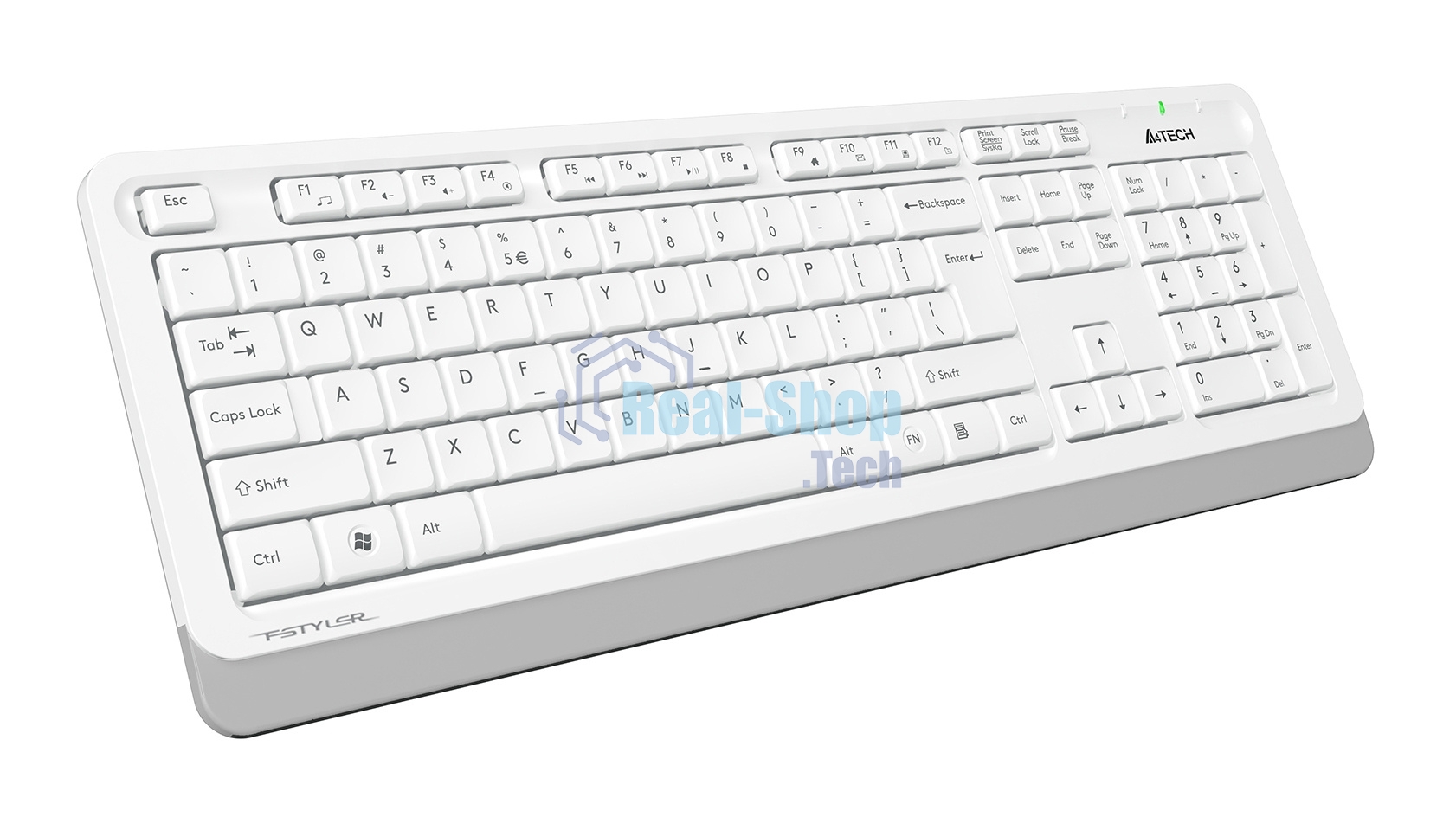 Комплект клавиатура+мышь A4Tech FStyler FG1010S беспроводной, USB, 2000 DPI, белый/серый