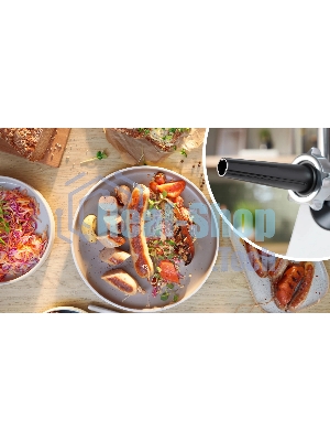 Мясорубка электрическая Bosch MFWS609W белый/черный, 2100 Вт, 3.5 кг/мин, реверс, насадки - 4