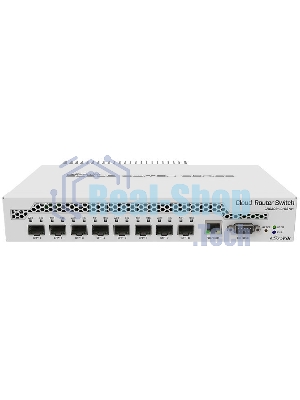 Коммутатор MikroTik CRS309-1G-8S+IN 8 SFP+, dual-core 800MHz CPU, 512MB RAM, POE, RS232 serial port