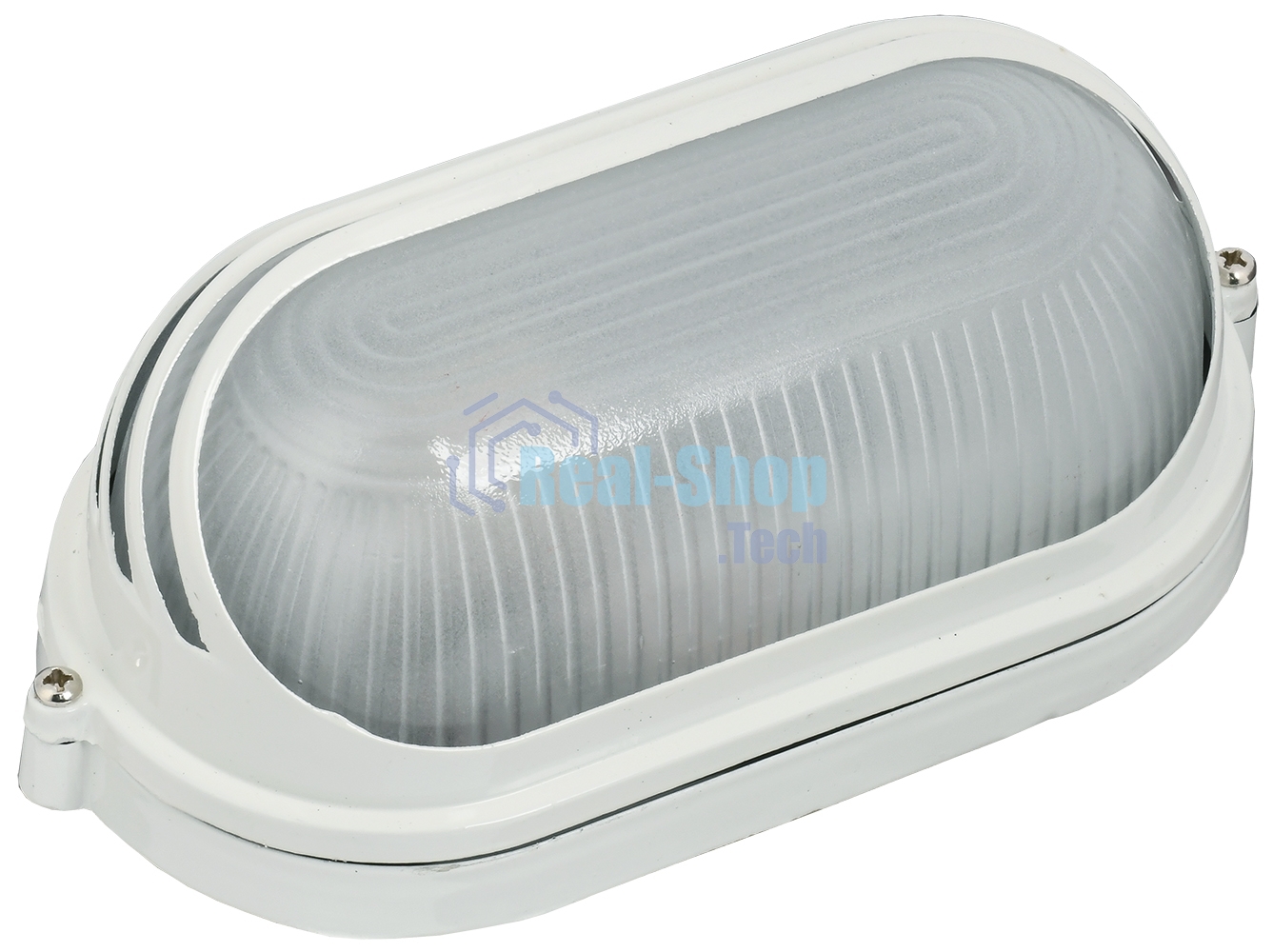 Светильник НПП 1407 60Вт E27 IP54 бел. овал ресничка ИЭК LNPP0-1407-1-060-K01