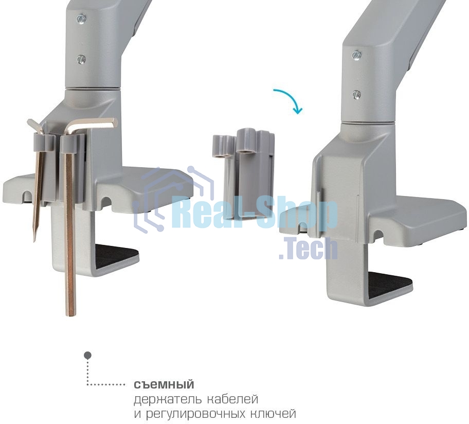 Кронштейн Arm media LCD-T35 серебристый, 6 шт/уп. Кр. алюм. настол. для мон.17