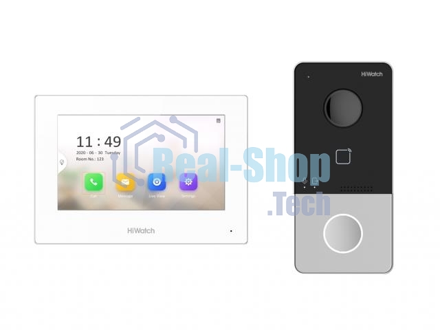 Комплект IP-видеодомофона HiWatch DS-D100IKWF(B)