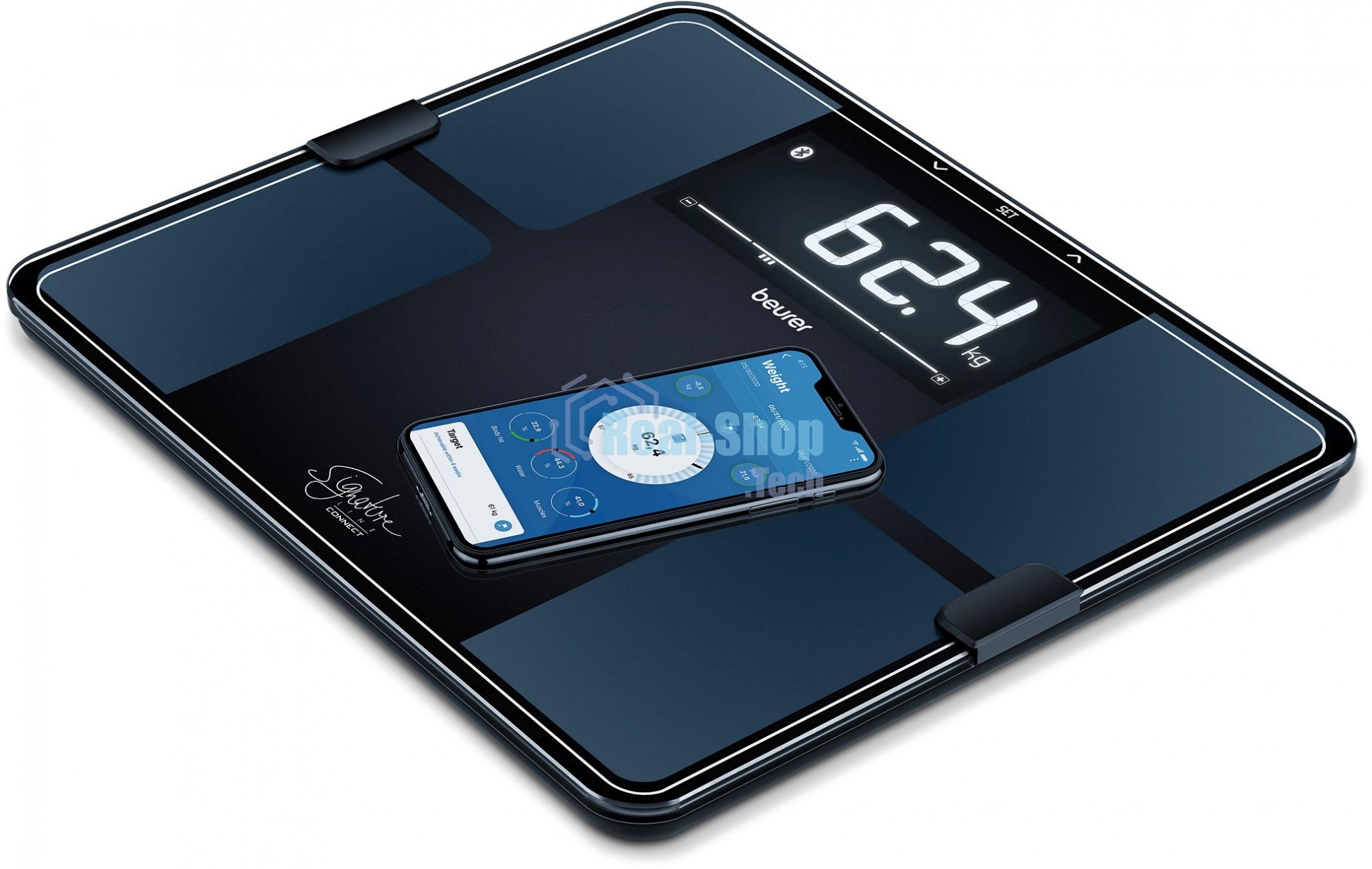 Весы напольные электронные Beurer BF915 Signature Line макс.200кг черный