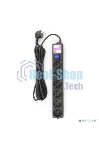 Сетевой фильтр PC черный 5 м 6 р 16А_SPG6-B5M