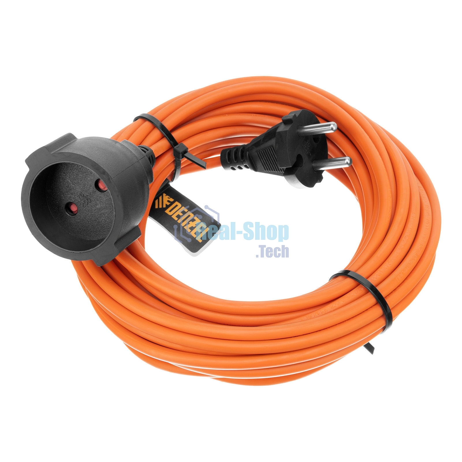 Удлинитель-шнур силовой Garden Series Denzel ПВС, 10 м, 1 розетка 3*1,5 мм