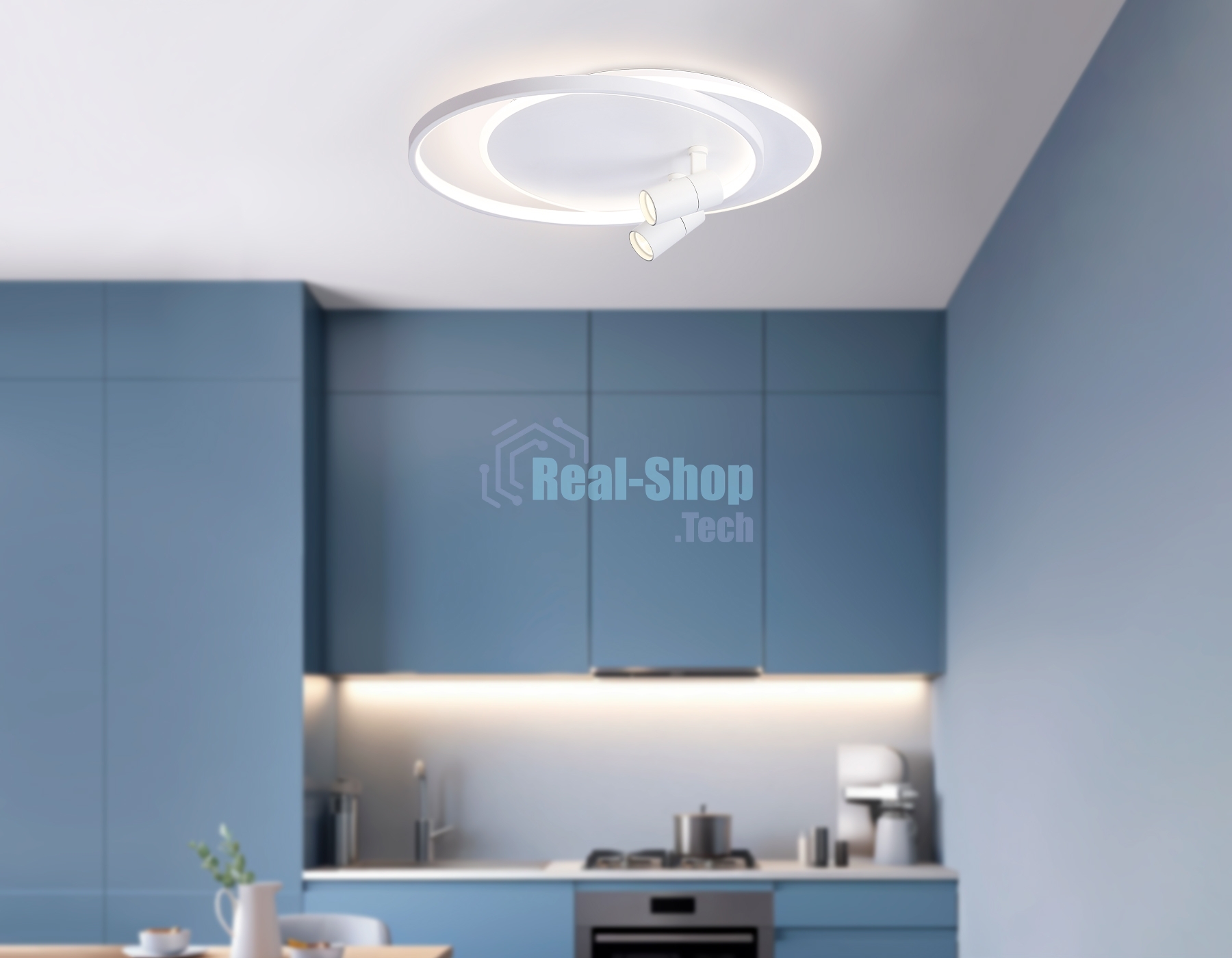 Светильник Ambrella light FL51391/1+2 WH белый 3000K-6400K 65W 560*480*120 (ПДУ РАДИО 2.4G)