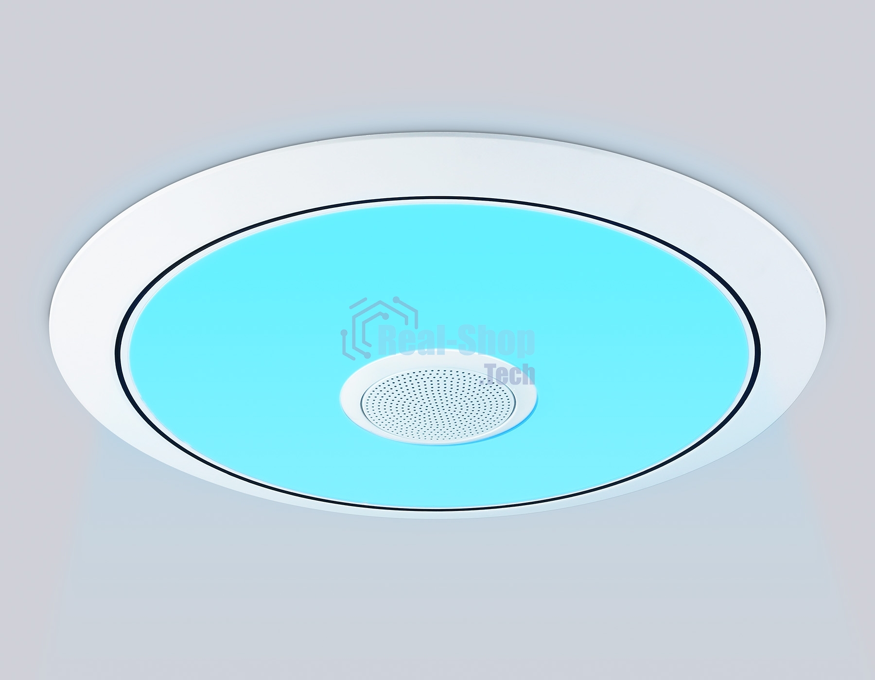 Музыкальный светодиодный светильник Ambrella light FZ720 WH белый IP20 52W 3000-6500K+RGB Music 450*65 (ПДУ ИК)