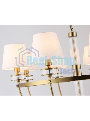 Люстра Ambrella light LH71253/8 BS/WH латунь/белый E14/8 max 40W D870*990