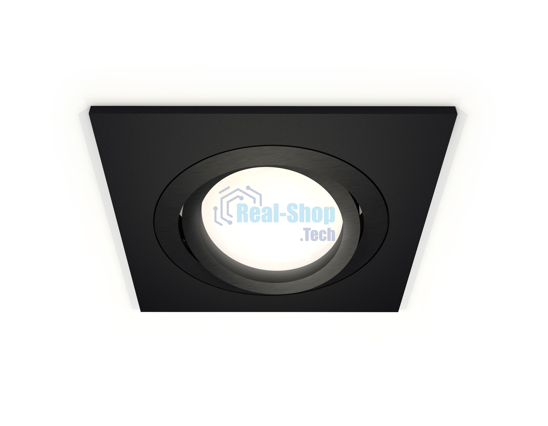 Комплект встраиваемого поворотного светильника Ambrella light XC7632081 SBK/PBK черный песок/черный полированный MR16 GU5.3 (C7632, N7002)