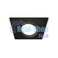 Комплект встраиваемого поворотного светильника Ambrella light XC7632081 SBK/PBK черный песок/черный полированный MR16 GU5.3 (C7632, N7002)