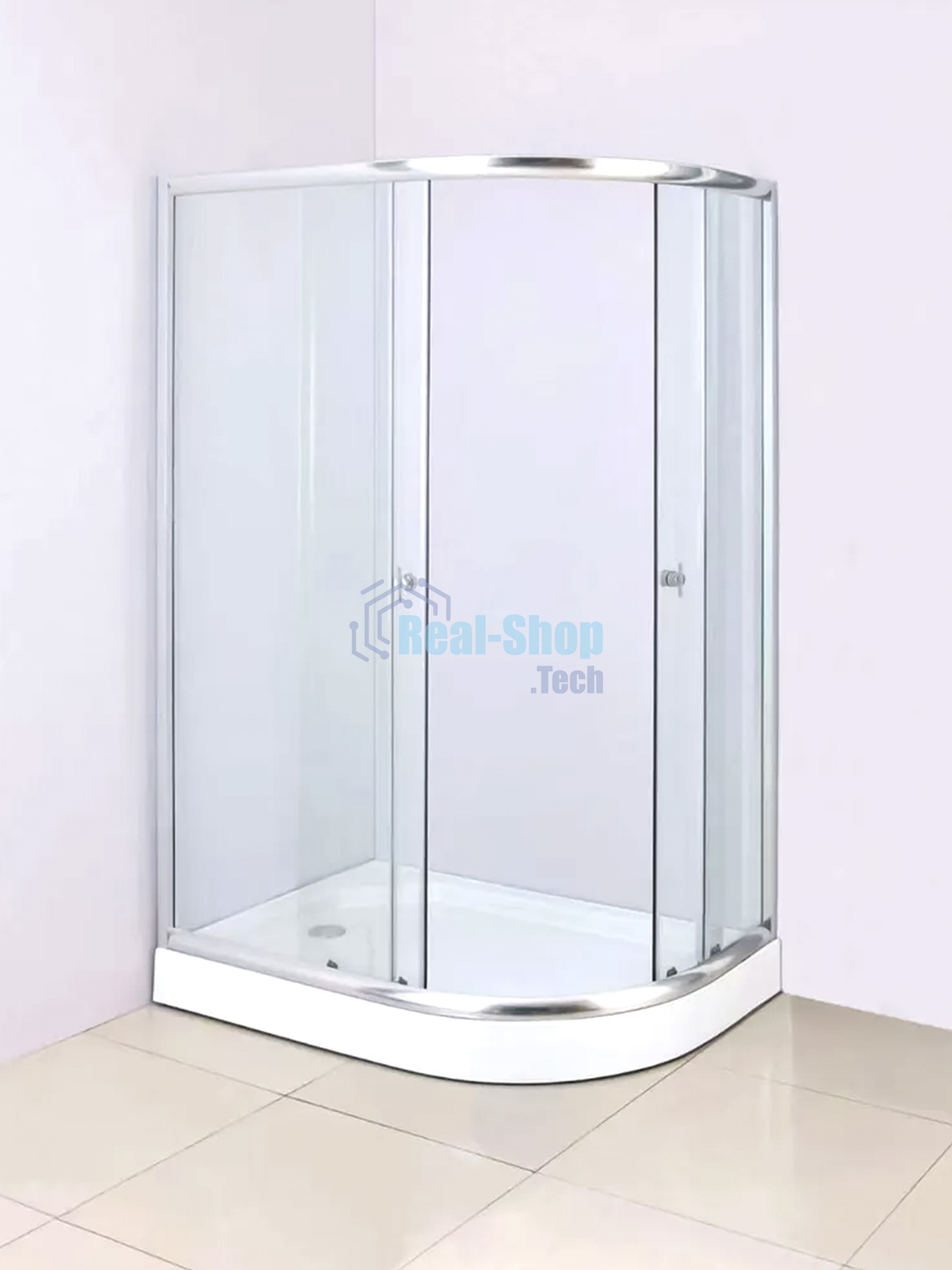 Душевой уголок BAU Dream Hit с поддоном 120x80х195, прозрачное закаленное стекло, хромированный проф