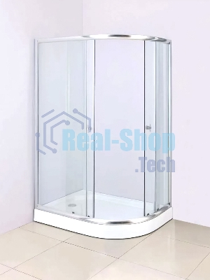 Душевой уголок BAU Dream Hit с поддоном 120x80х195, прозрачное закаленное стекло, хромированный проф