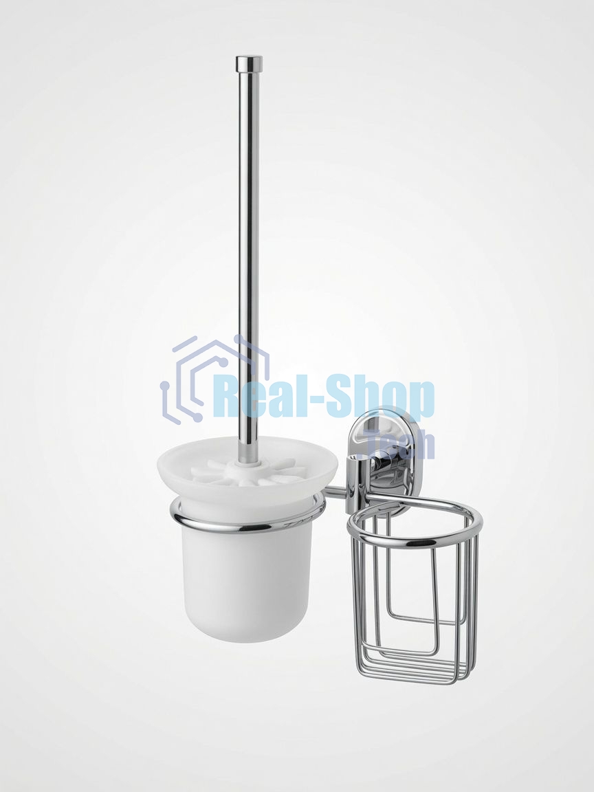 Ершик туалетный Potato Genus P2910-1 настенный с держателем для освежителя воздуха, хром