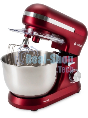 Миксер Vitek VT-PM0111 красный, стационарный, 1500 Вт, 4.5 л, 8 скоростей
