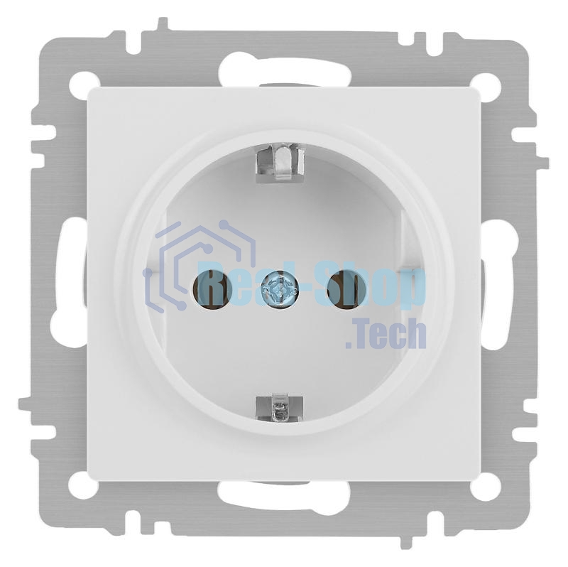 Розетка Intro Accent 6-202-01 2P+E Schuko 16А-250В IP20 СУ AL/CU белый Б0063678
