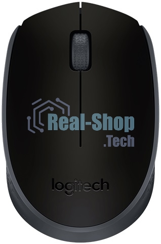 Мышь беспроводная Logitech M171 черный/серый, 1000 dpi, радиоканал, USB, кнопки - 3