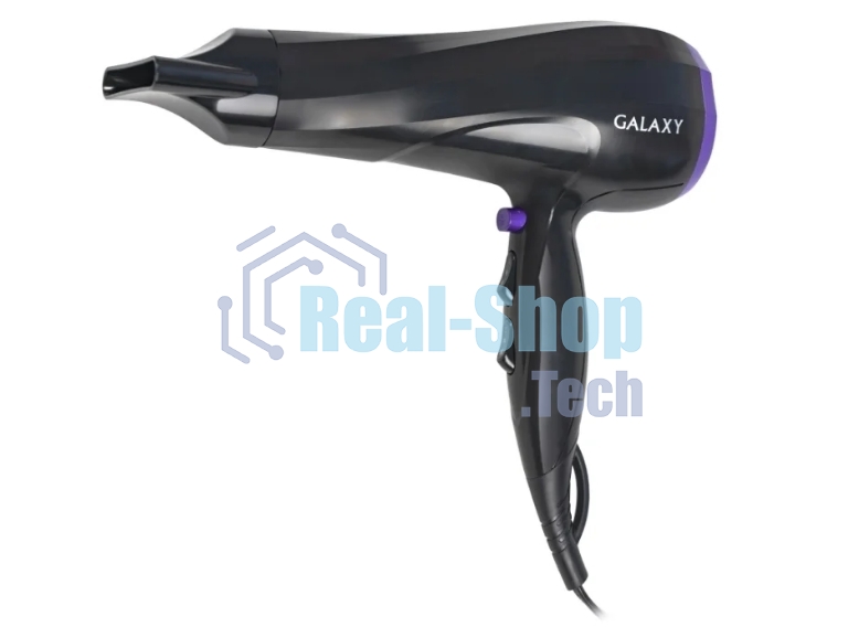 Фен для волос Galaxy Line GL 4332, черный, 2000 Вт, 2 скорости потока воздуха, 3 температурных режима, функция 