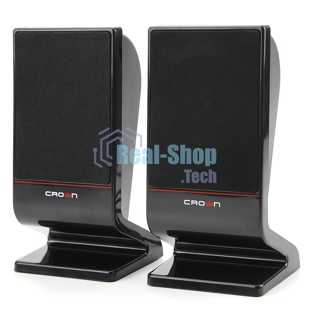 Акустическая система CROWN CMS-601 (USB, 6W; управление громкостью, разъем для наушников, кнопка включения, Длина кабеля между колонками 1м;Длина аудио-кабеля и питания 2м.)
