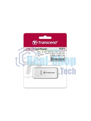 Кард-ридер Transcend RDF5/белый/microSDHC,microSDXC,SDHC,SDXC/USB 3.0/пластик