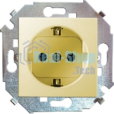Механизм розетки 1-м СП Simon15 защ. шторки с заземл. сл. кость Simon 1591443-031