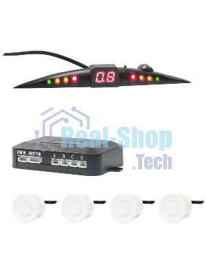 Парковочный Радар Swat PT-114W 4 датчика 22мм белый