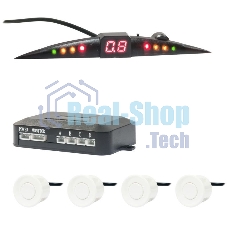 Парковочный Радар Swat PT-114W 4 датчика 22мм белый Парковочный Радар Swat PT-114W 4 датчика 22мм белый