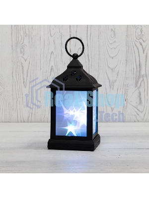 Декоративный фонарь Neon-night 11х11х22,5 см, черный корпус, цвет свечения RGb с эффектом мерцания