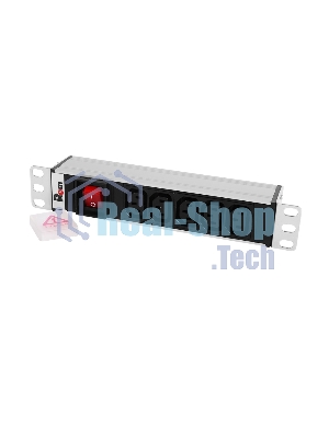 Блок розеток ЦМО Rem-10 без шнура с выкл., 5 IEC 60320 C13, вход IEC 60320 C14, 10A, алюм., 10
