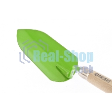 Совок посадочный широкий Palisad 95х350 мм, стальной, деревянная рукоятка