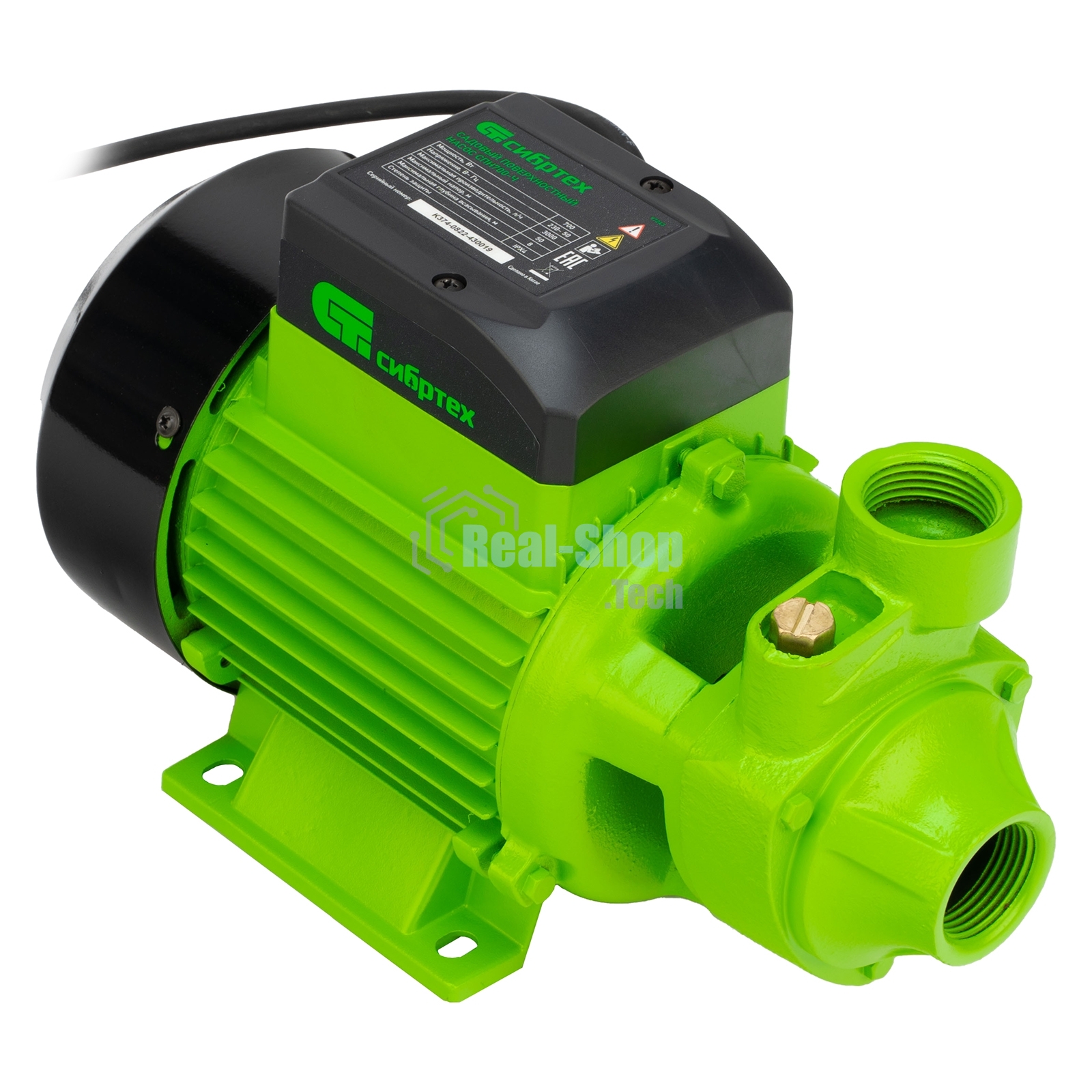 Садовый поверхностный насос Сибртех СПН700-Ч 700 Вт напор 50 м 3000 л/ч чугун