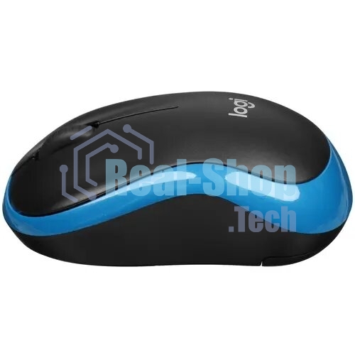 Мышь беспроводная Logitech M185 синий, 1000 dpi, радиоканал, USB, кнопки - 3