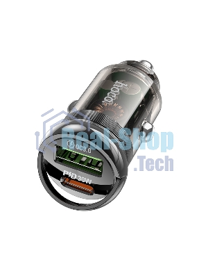 Автомобильное зарядное устройство Hoco Z53A 30Вт, USB, Type-C, черный, коробка