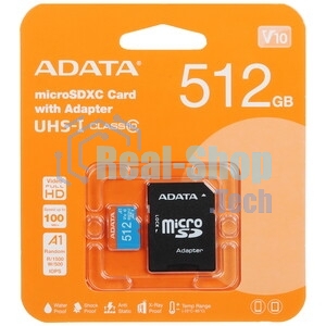 Флеш карта MICRO SDXC 512Gb AUSDX512GUICL10A1-RA1 ADATA