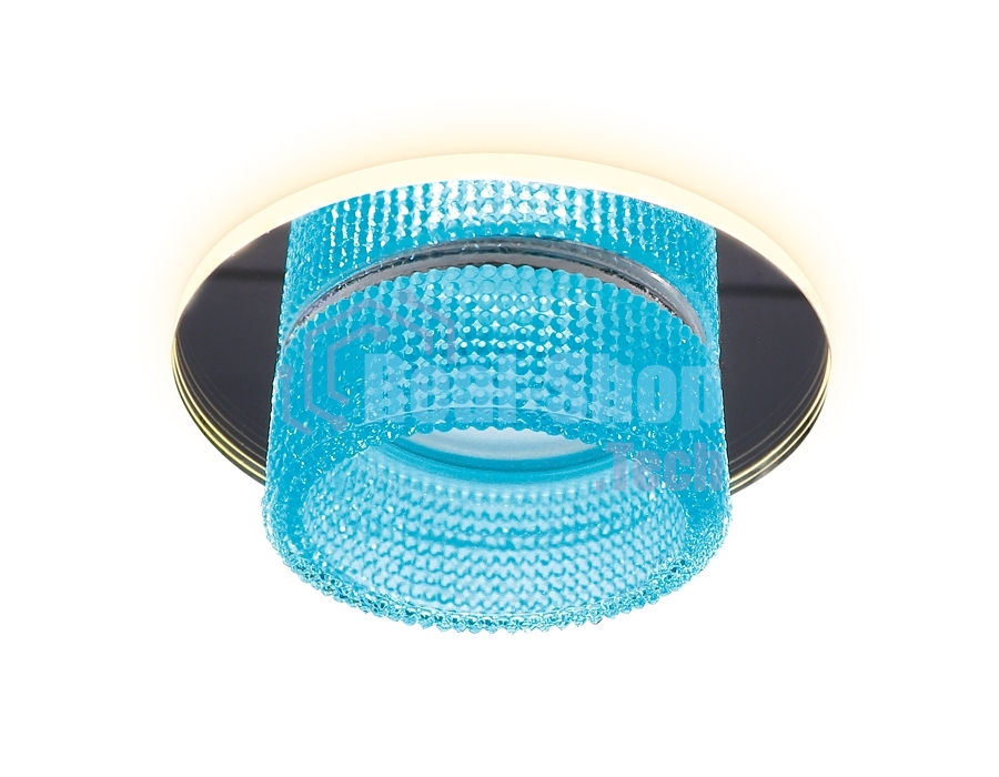 Светильник Ambrella light TN351 CH/BL хром/голубой GU5.3+3W (LED COLD) D95*45