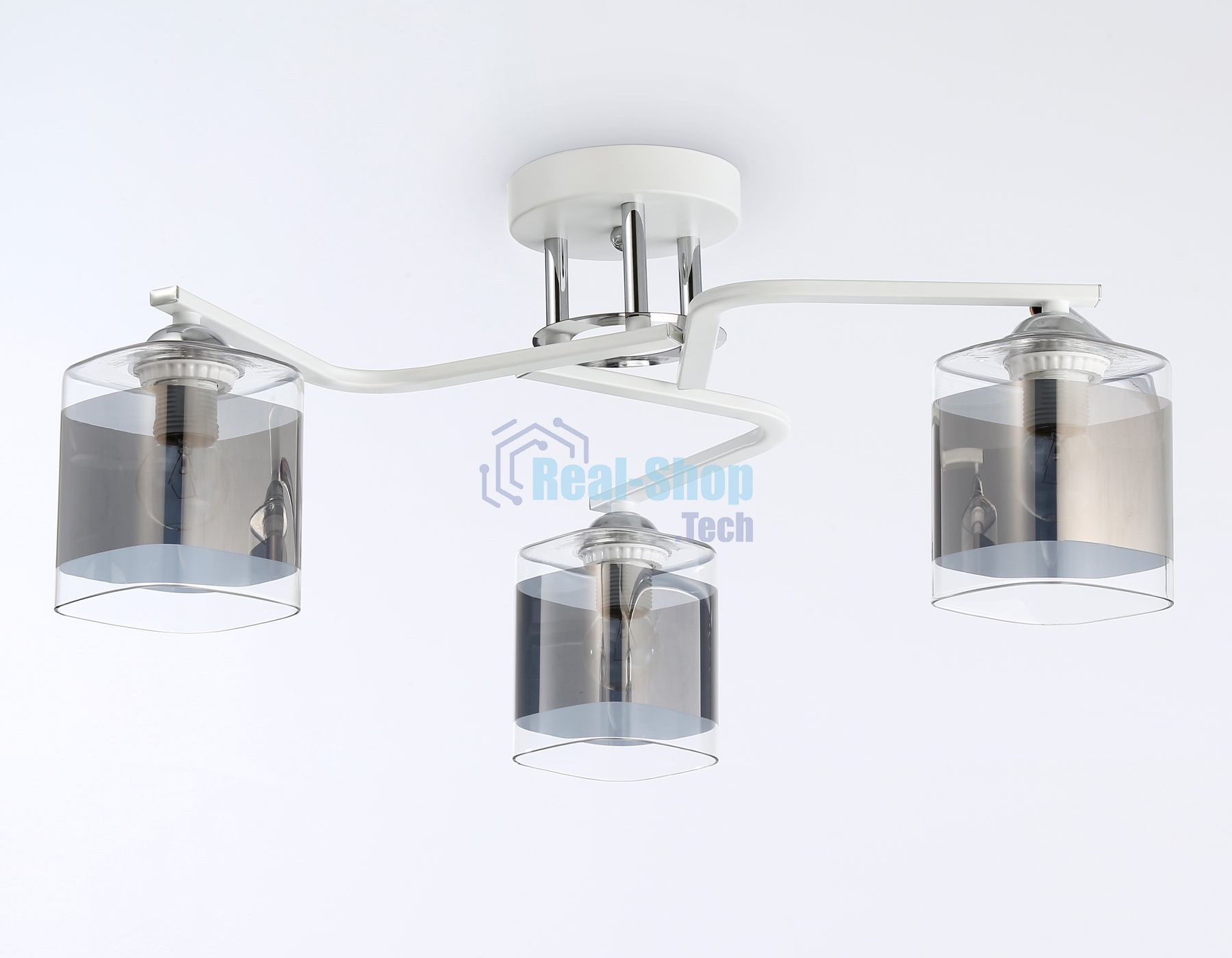 Светильник Ambrella light TR303217/3 WH/CH/SM белый/хром/дымчатый E27*3 max 60W D540*250