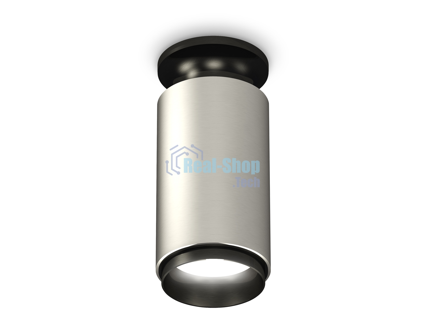 Светильник Ambrella Light XS6324100 SSL/PBK серебро песок/черный полированный MR16 GU5.3 (N6902, C6324, N6121)