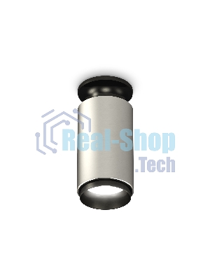 Светильник Ambrella Light XS6324100 SSL/PBK серебро песок/черный полированный MR16 GU5.3 (N6902, C6324, N6121)