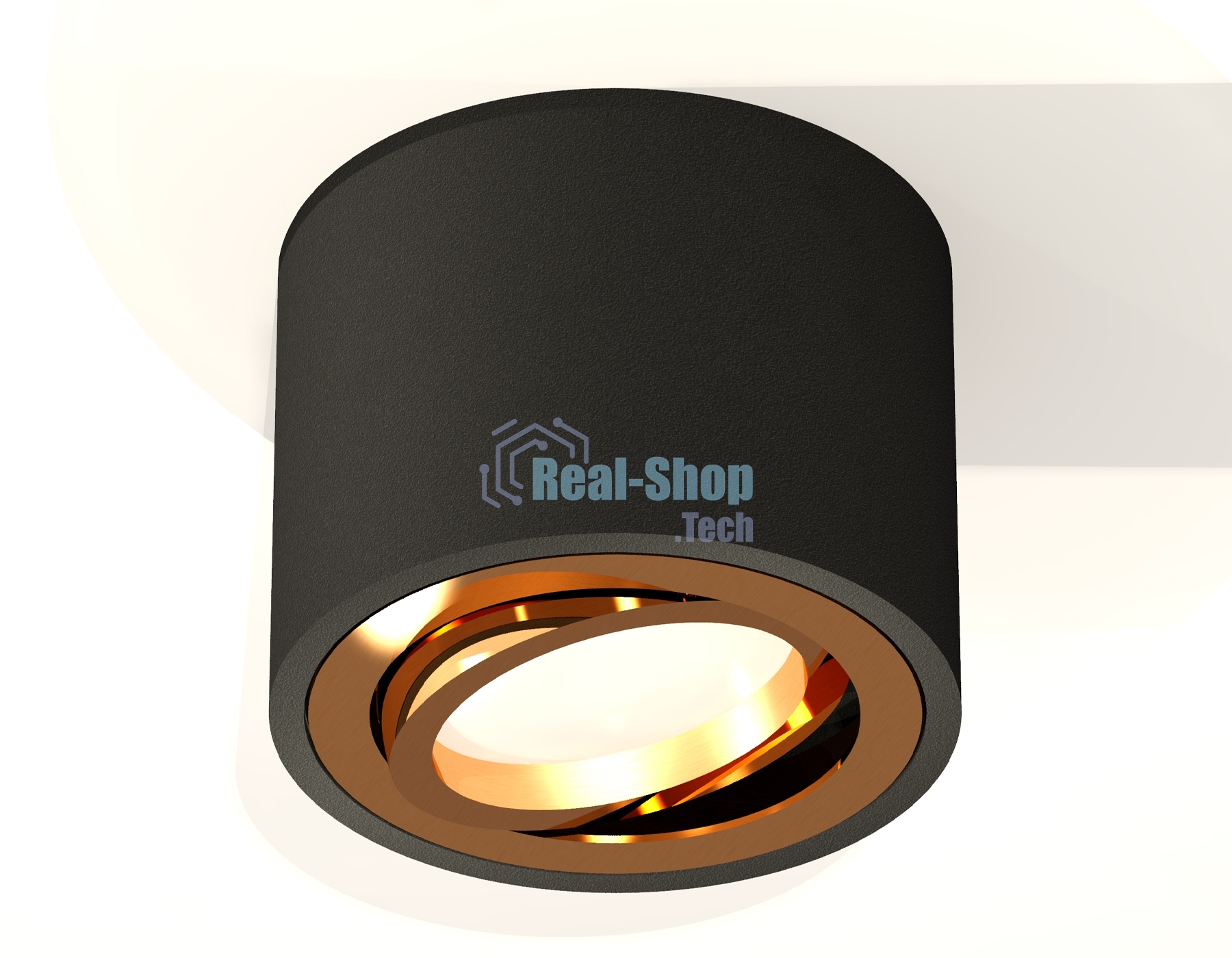 Светильник Ambrella Light XS7511004 SBK/PYG черный песок/золото желтое полированное MR16 GU5.3 (C7511, N7004)