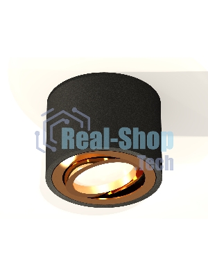 Светильник Ambrella Light XS7511004 SBK/PYG черный песок/золото желтое полированное MR16 GU5.3 (C7511, N7004)