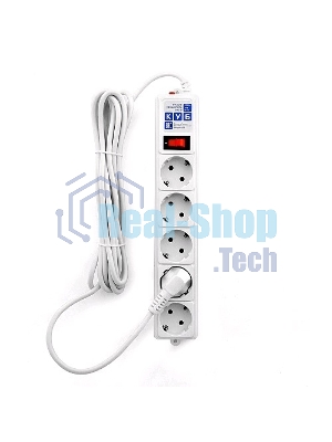 Сетевой фильтр Powercube SPG-B-15 5 м, 5 розеток, серый, коробка