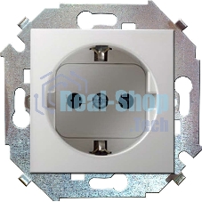 Механизм розетки 1-м СП Simon15 защ. шторки с заземл. белый Simon 1591443-030 Механизм розетки 1-м СП Simon15 защ. шторки с заземл. белый Simon 1591443-030