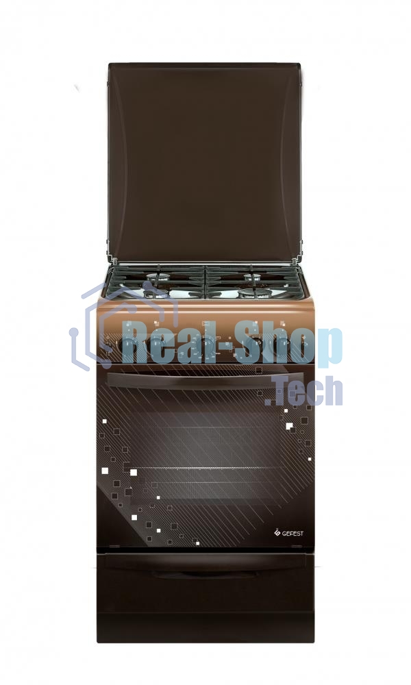 Плита газовая Gefest ПГ 5100-02 0010 коричневый, конфорок 4 шт, духовка 52 л, 50 см x 85 см x 58.5 см