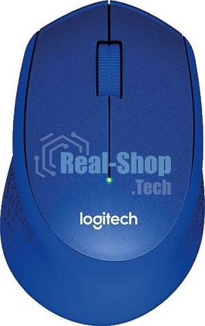 Мышь беспроводная Logitech M330 SILENT PLUS синий, 1000 dpi, радиоканал, USB, кнопки - 3