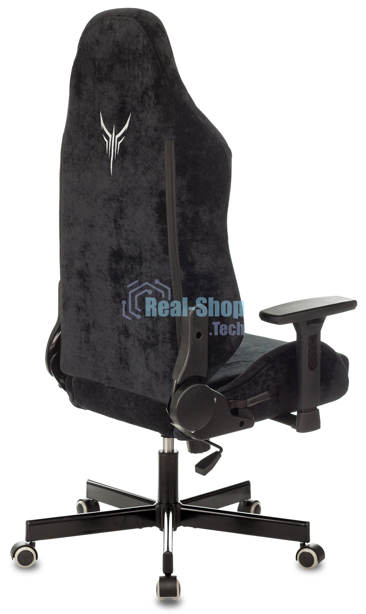 Кресло игровое Бюрократ Knight N1 Fabric черный Light-20, с подголов. крестовина металл