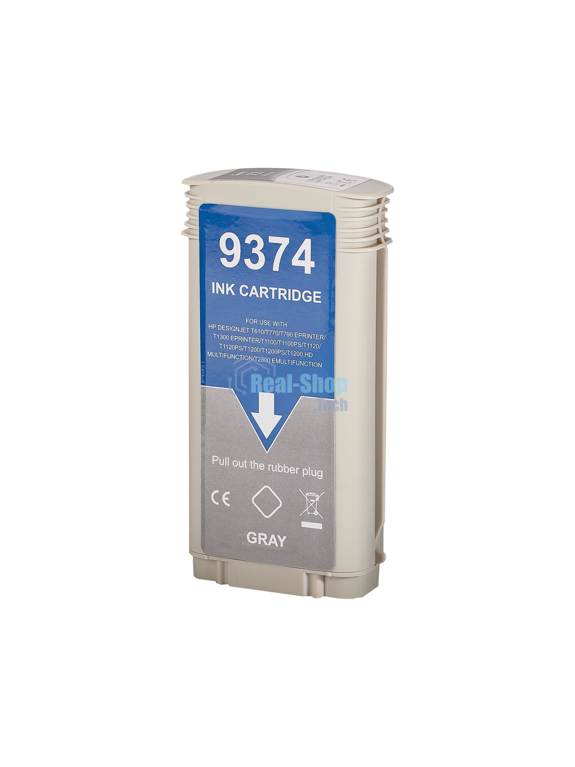 Картридж струйный Sakura C9374A (№72 Grey) для HP, серый, 130 мл.