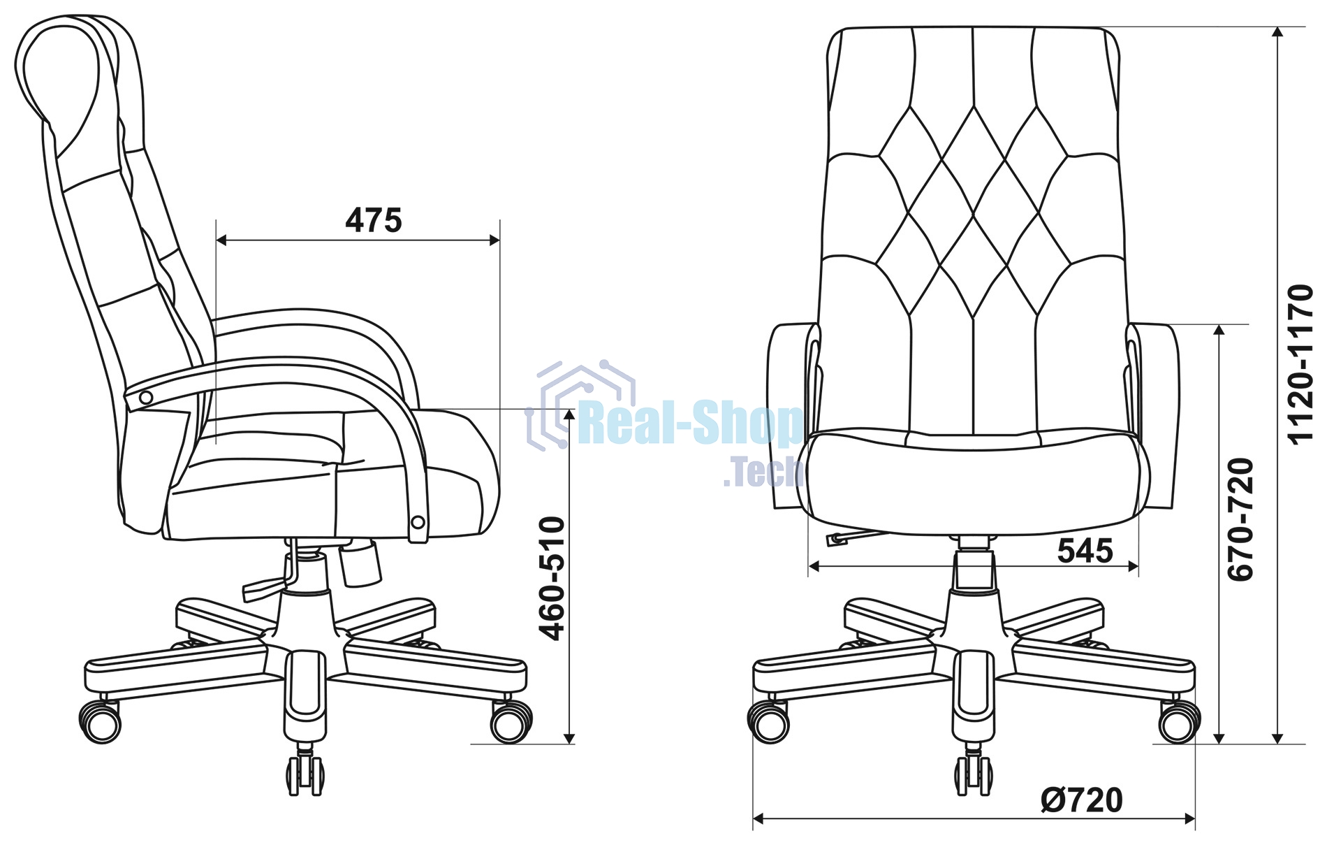 Кресло руководителя Бюрократ T-9928WALNUT/ECO черный, эко.кожа, крестовина металл/дерево