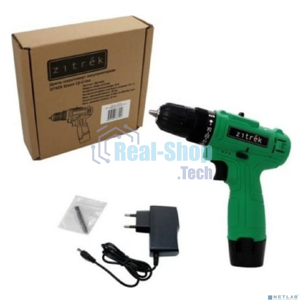 Дрель-шуруповерт аккумуляторная Zitrek Green 063-4041, Аккумуляторная, 12В