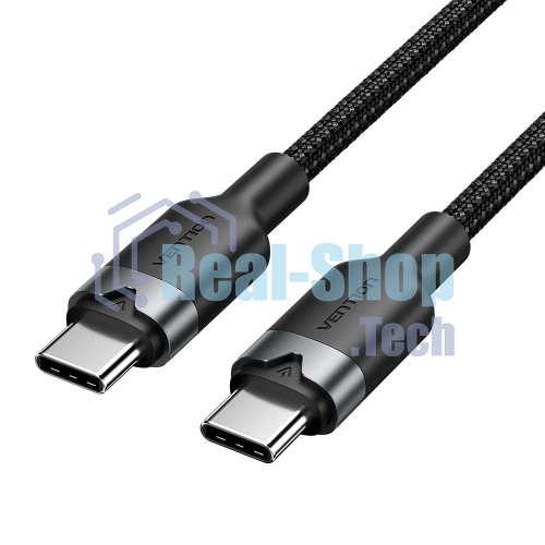 Кабель Vention USB 2.0 CM/CM - 2м. черный 3А PD60W